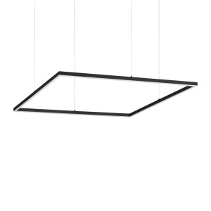 LUSTRA ORACLE SLIM SQUARE SP D090, NEGRU MAT, DIN ALUMINIU SI POLICARBONAT, STIL MODERN