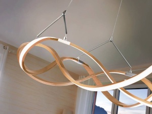 LUSTRA/PLAFONIERA MOLLY, 53 CM, AURIU ROSE/OPAL, DIN ALUMINIU SI ACRIL, STIL MODERN - Img 2