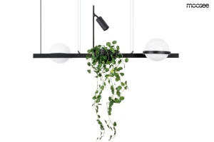 LUSTRA PLANT NEAGRA, CONFECTIONATA DIN METAL SI STICLA ELIPTICA, STIL MODERN