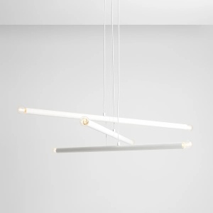 LUSTRA TUBO 6, 3 BRATE, 105 CM, ALBA, DIN METAL, STIL MODERN