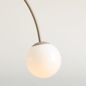 LUSTRA UNA, 2 BRATE, 250 CM, BEJ, DIN STICLA SI METAL, STIL MODERN - Img 2