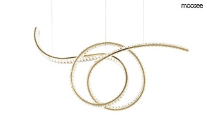 LUSTRA WAVE 120 GOLD, CONFECTIONATA DIN OTEL SI CRISTAL, STIL MODERN