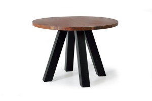 MASA DINING 1145, MARO/NEGRU, LEMN MASIV DE ACACIA SI METAL, STIL VINTAGE/INDUSTRIAL G&C