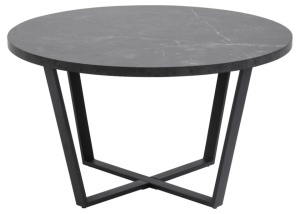MASA DINING AMBLE 77 NEAGRA, CONFECTIONATA DIN PLACA DE MELAMINA SI METAL, STIL MODERN - Img 2