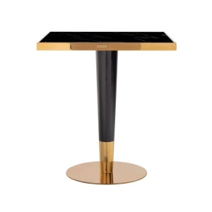 MASA DINING CAN ROCA, 70X70 CM, EFECT DE MARMURA NEAGRA/AURIU , DIN MARMURA ARTIFICIALA SI METAL, RICHMOND INTERIORS - Img 2
