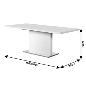 MASA DINING EXTENSIBILA KORINTOS, ALBA, STIL MODERN, TK - Img 2
