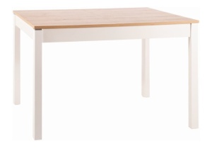 MASA DINING EXTENSIBILA MATTEO, 118(158)X80, STEJAR/ALB MAT, PAL MELAMINAT, STIL MODERN, SIGNAL - Img 4