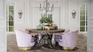 MASA DINING/LIVING VAD REF. 27055, DIN LEMN MASIV DE PIN, STIL VINTAGE, VIC