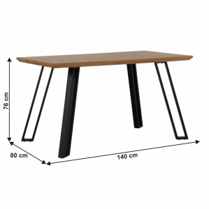 MASA DINING PEDAL, STEJAR/NEGRU, STIL MODERN, TK - Img 2