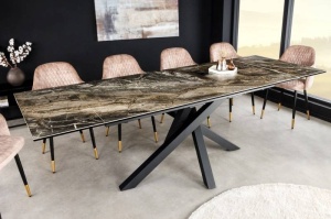 MASA EXTENSIBILA 180-220-260CM, METAL, STICLA SI CERAMICA, ASPECT MARMURA, ARTIM GROUP SELECTION