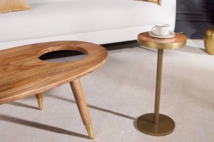 MASUTA DE CAFEA 110CM, GATSBY, DIN LEMN MASIV DE MANGO - Img 2