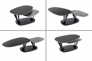 MASUTA DE CAFEA 160CM COD 44235, MOVEMENT, CERAMICA SI METAL, DESIGN INDUSTRIAL - Img 5