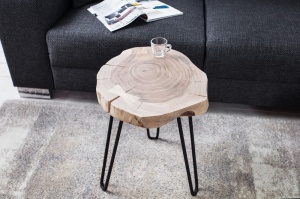 MASUTA DE CAFEA 40CM, DIN LEMN MASIV, GOA II, COD 36707, DESIGN RUSTIC UNICAT
