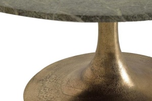 MASUTA DE CAFEA 74CM, BRONZ/MARMURA, METAL/MARMURA, STIL INDUSTRIAL - Img 3