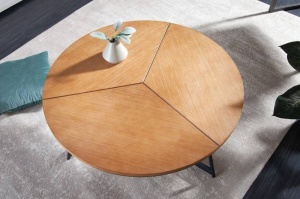 MASUTA DE CAFEA 80CM, MARO/NEGRU, ELEGANCE, DIN MDF SI METAL - Img 2