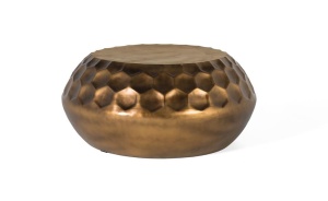 MASUTA DE CAFEA 86CM, DIN METAL, CULOARE CUPRU ANTICHIZAT, DESIGN RETRO
