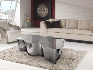 MASUTA DE CAFEA ARCADIA, 133 CM, CROM, DIN OTEL, STIL MODERN