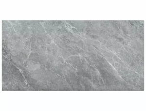 MASUTA DE CAFEA ESCADA A III, 120 CM, EFECT DE MARMURA GRI/NEGRU, BLAT DIN CERAMICA SI CADRU DIN METAL, STIL MODERN - Img 2