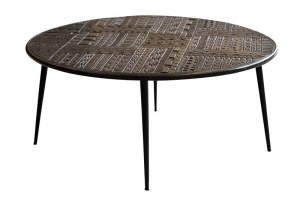 MASUTA DE CAFEA HIEROGLYPH 6713, MARO/NEGRU, DIN LEMN DE MANGO SI METAL, STIL VINTAGE G&C