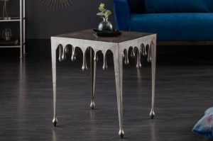 MASUTA DE CAFEA, LIQUID L 50CM, ARGINTIE, DIN METAL, STIL MODERN