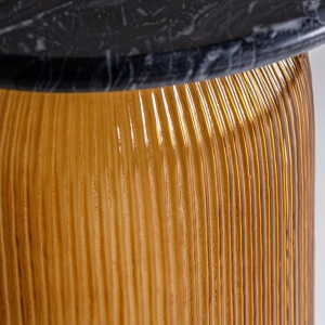 MASUTA DE CAFEA REF. 29835, DIN METAL, STICLA SI PIATRA, STIL MODERN, VIC - Img 4