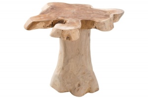 MASUTA DE CAFEA ROOT 38237 DIN LEMN MASIV DE TEC DESIGN RUSTIC - Img 4