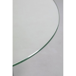 MASUTA DE CAFEA TORI 46 CM, NEAGRA, CONFECTIONATA DIN STICLA SI OTEL, STIL MODERN - Img 3
