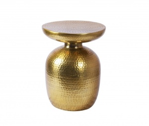MASUTA DECORATIVA 36CM, ORIENT, DIN METAL DE CULOAREA AURIE, COD 40236, ASPECT INDUSTRIAL