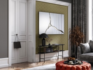 OGLINDA DECORATIVA SURCOS, 120x80 CM, DIN STICLA SI MDF, STIL MODERN