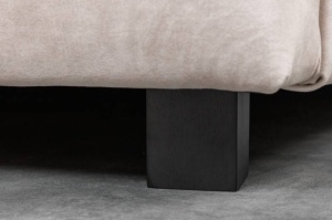 PAT DEOSEBIT, PARIS 180X200, DIN LEMN MASIV SI CATIFEA DE CULOARE CHAMPAGNE, STIL CHESTERFIELD - Img 5
