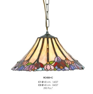PENDUL DEOSEBIT TIFFANY, COD RC435+C1, DIN METAL SI STICLA