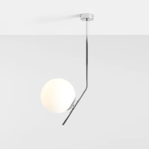 PENDUL GALLIA, 64 CM, CROM, DIN STICLA SI METAL, STIL MODERN