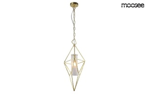 PENDUL HAVANA M, AURIU/TRANSPARENT, DIN METAL SI STICLA, STIL MODERN