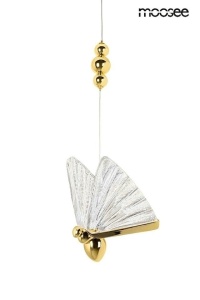 PENDUL MOOSEE BUTTERFLY M AURIU, CONFECTIONAT DIN CRISTAL SI METAL, STIL MODERN