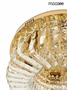 PLAFONIERA BALUNA 50 GOLD, CONFECTIONATA DIN STICLA SI METAL, STIL MODERN - Img 4