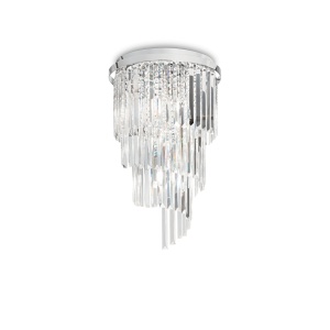 PLAFONIERA CARLTON PL8, CROM, DIN CRISTAL, STIL MODERN