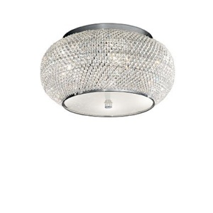 PLAFONIERA PASHA' PL6, CROM, DIN CRISTAL, STIL MODERN