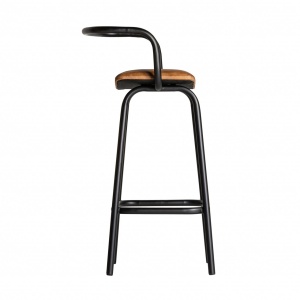 SCAUN CHADRON REF. 25246, CULOARE MARONIE, STIL VINTAGE, DIN FIER SI PIELE, VIC - Img 3