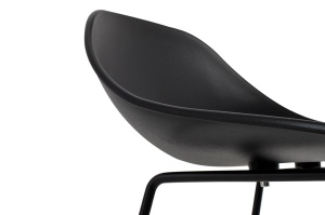SCAUN DE BAR BENNY 66, NEGRU, CONFECTIONAT DIN POLIPROPILENA SI METAL, STIL MODERN - Img 4