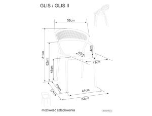 SCAUN DE TERASA GLIS II, BEJ, DIN POLIPROPILENA, STIL MODERN - Img 5