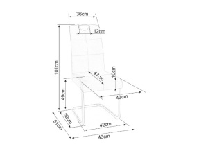 SCAUN DINING AXO, NEGRU BLUVEL 19/NEGRU MAT, TAPITERIE DIN CATIFEA SI PICIOARE DIN METAL, STIL MODERN - Img 7