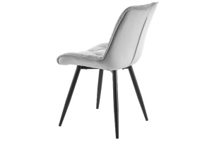 SCAUN DINING CHERRY II, GRI DESCHIS BLUVEL 03/NEGRU MAT, TAPITERIE DIN CATIFEA SI PICIOARE DIN METAL, STIL MODERN, SIGNAL - Img 3