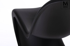 SCAUN DINING HOVER, NEGRU MAT, DIN POLIPROPILENA, STIL MODERN - Img 6