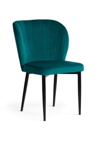 SCAUN DINING SHELLY TURCOAZ/NEGRU - DESIGN MODERN