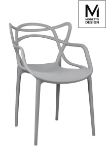 SCAUN DINING/TERASA HILO, GRI, DIN POLIPROPILENA, STIL MODERN B2