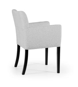 SCAUN DINING VIRGINIA, GRI/NEGRU, TAPITERIE DIN STOFA FINA SI PICIOARE DIN LEMN, STIL CLASIC, ATR - Img 3