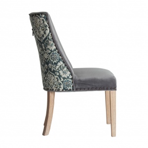 SCAUN FAENZA REF. 27410, CULOARE GRI , STIL MODERN, DIN CATIFEA, VIC