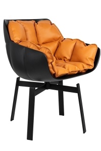 SCAUN PIVOTANT SHIBA NEGRU/MARO, CONFECTIONAT DIN FIBRA DE STICLA SI METAL, STIL MODERN