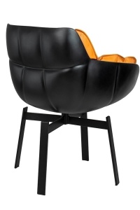 SCAUN PIVOTANT SHIBA NEGRU/MARO, CONFECTIONAT DIN FIBRA DE STICLA SI METAL, STIL MODERN - Img 3