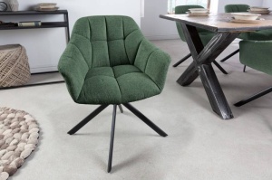 SCAUN ROTATIV, PAPILLON, TEXTIL VERDE INCHIS, STIL RETRO, ARTIM GROUP SELECTION